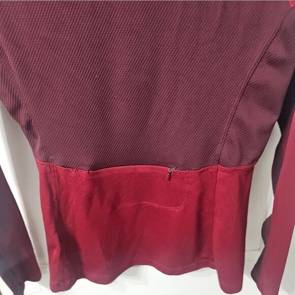 The North Face Womens Burgundy Zip-Up Pullover Sz Small - Picture 2 of 6